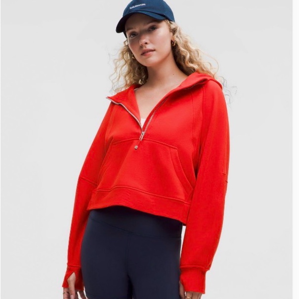Lululemon Scuba Oversized Half-Zip Hoodie in Hot Heat size XS/S